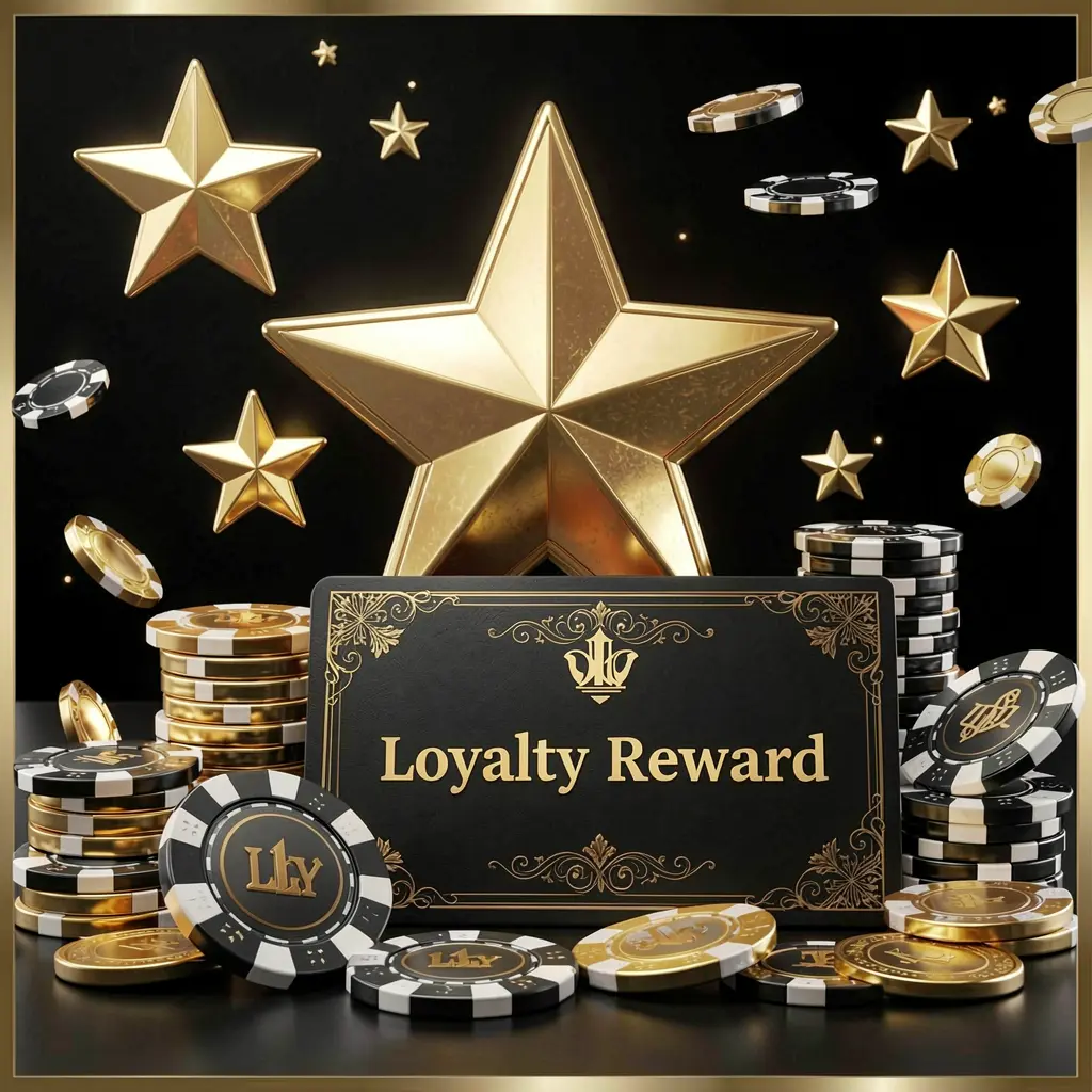 9V9V loyalty rewards casino image featuring golden stars, poker chips, coins, and a luxury reward card on an elegant black and gold background in a realistic 3D render 9V9V loyalty rewards casino image featuring golden stars, poker chips, coins, and a luxury reward card on an elegant black and gold background in a realistic 3D render